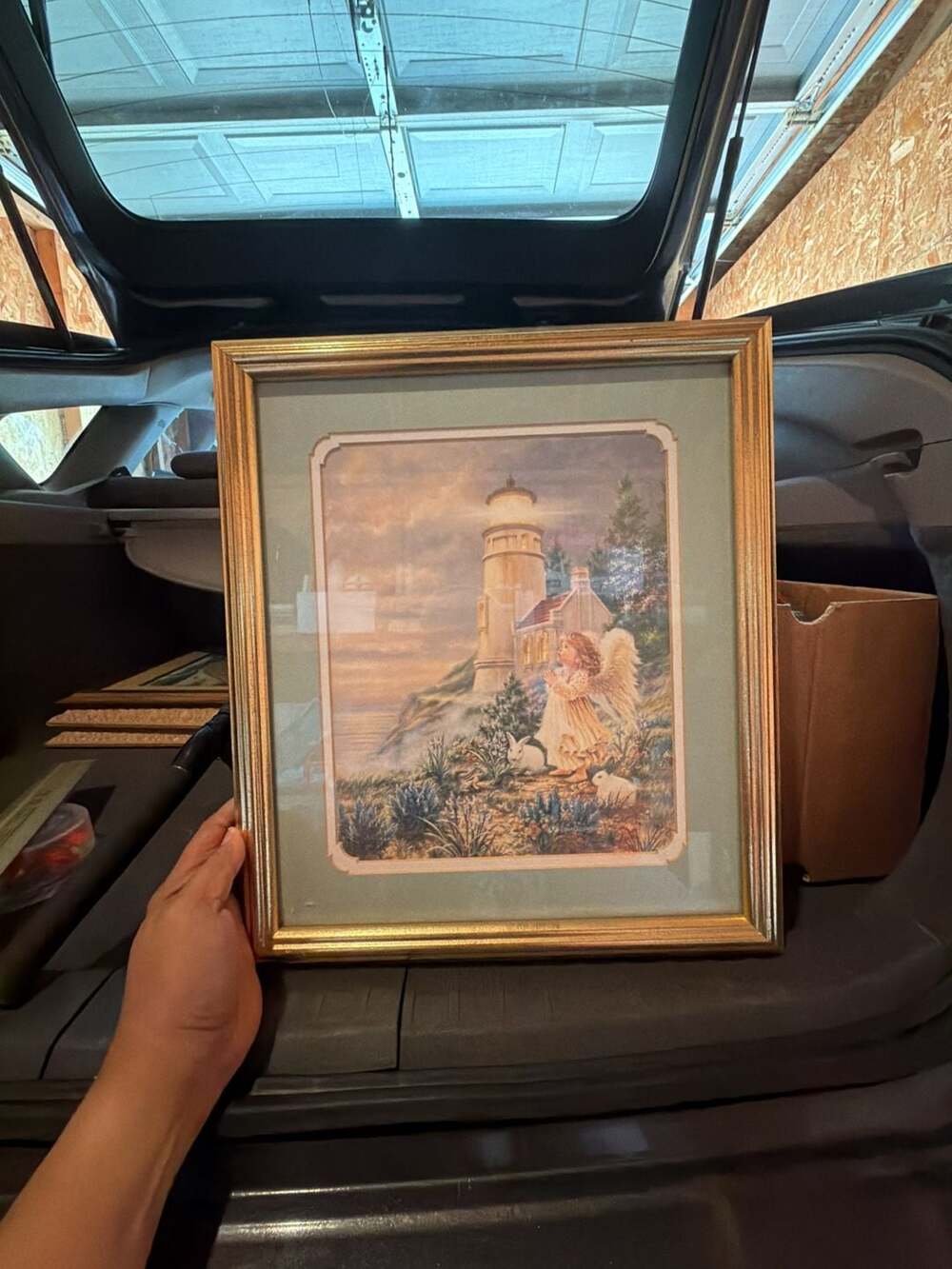 Dona Gelsinger 'A Little Hope' Lighthouse Angel Framed Art Print